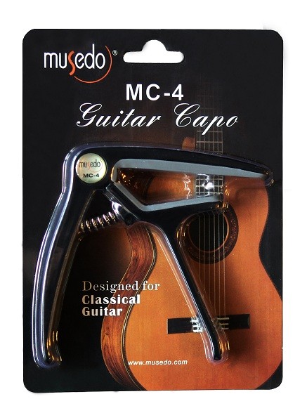 Musedo MC-4 BL каподастр для классической гитары, цвет черный