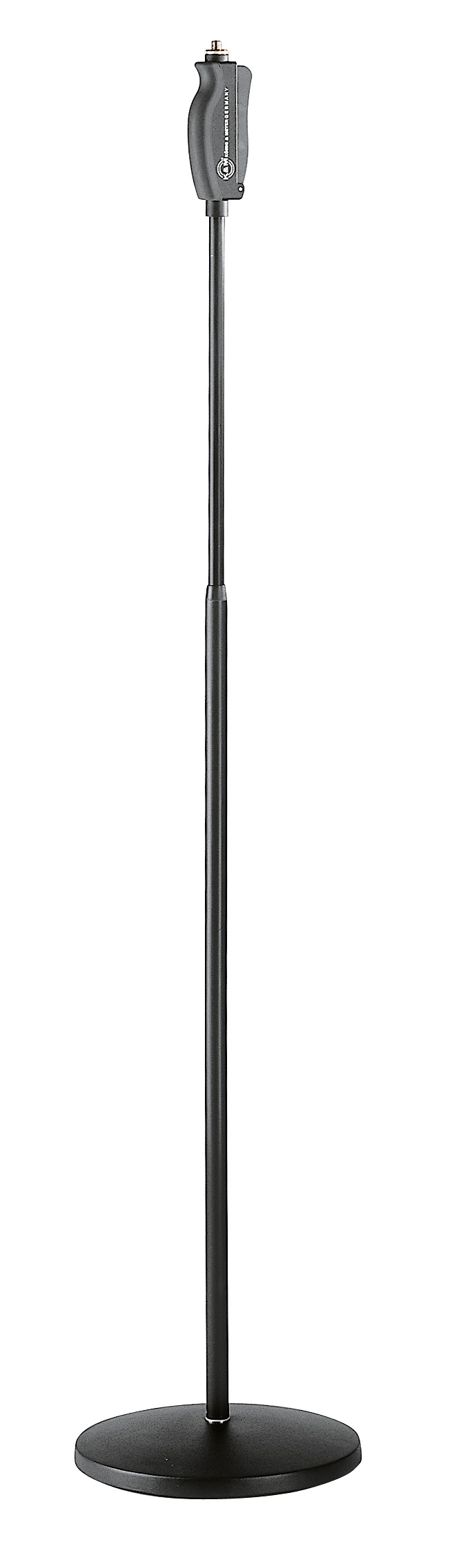 K&M 26085-300-55 - микрофонная стойка прямая с круглым основанием, чёрная, 1060-1790 мм