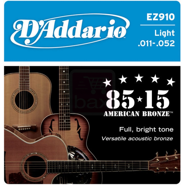 D'ADDARIO EZ910 Набор 6 струн для гитары акустик бронза 011-052