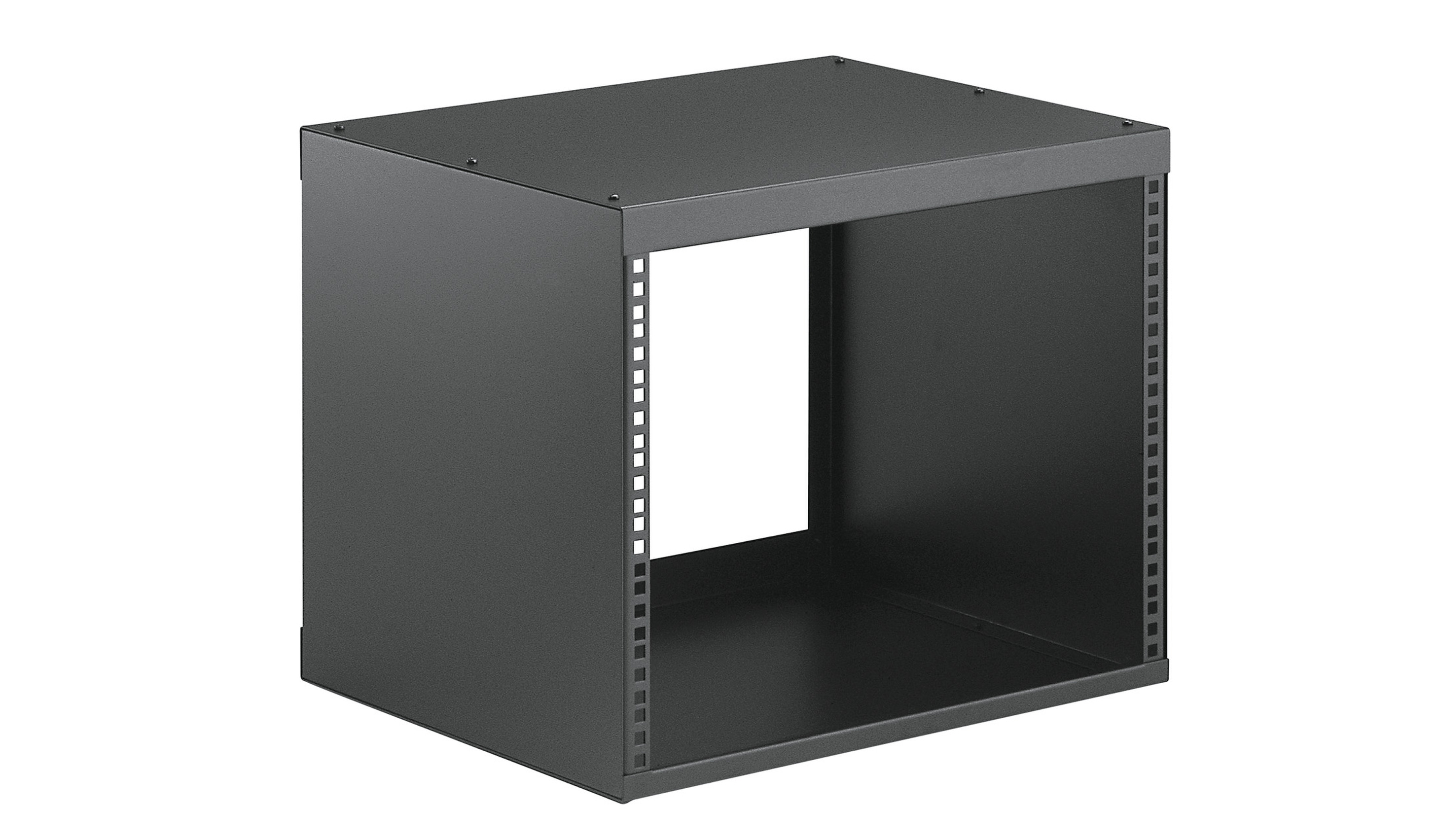 K&M 48240-008-55 - рэковый шкаф 19`, направляющие спереди и сзади, 8 юнитов, глубина 43 см, чёрный, 