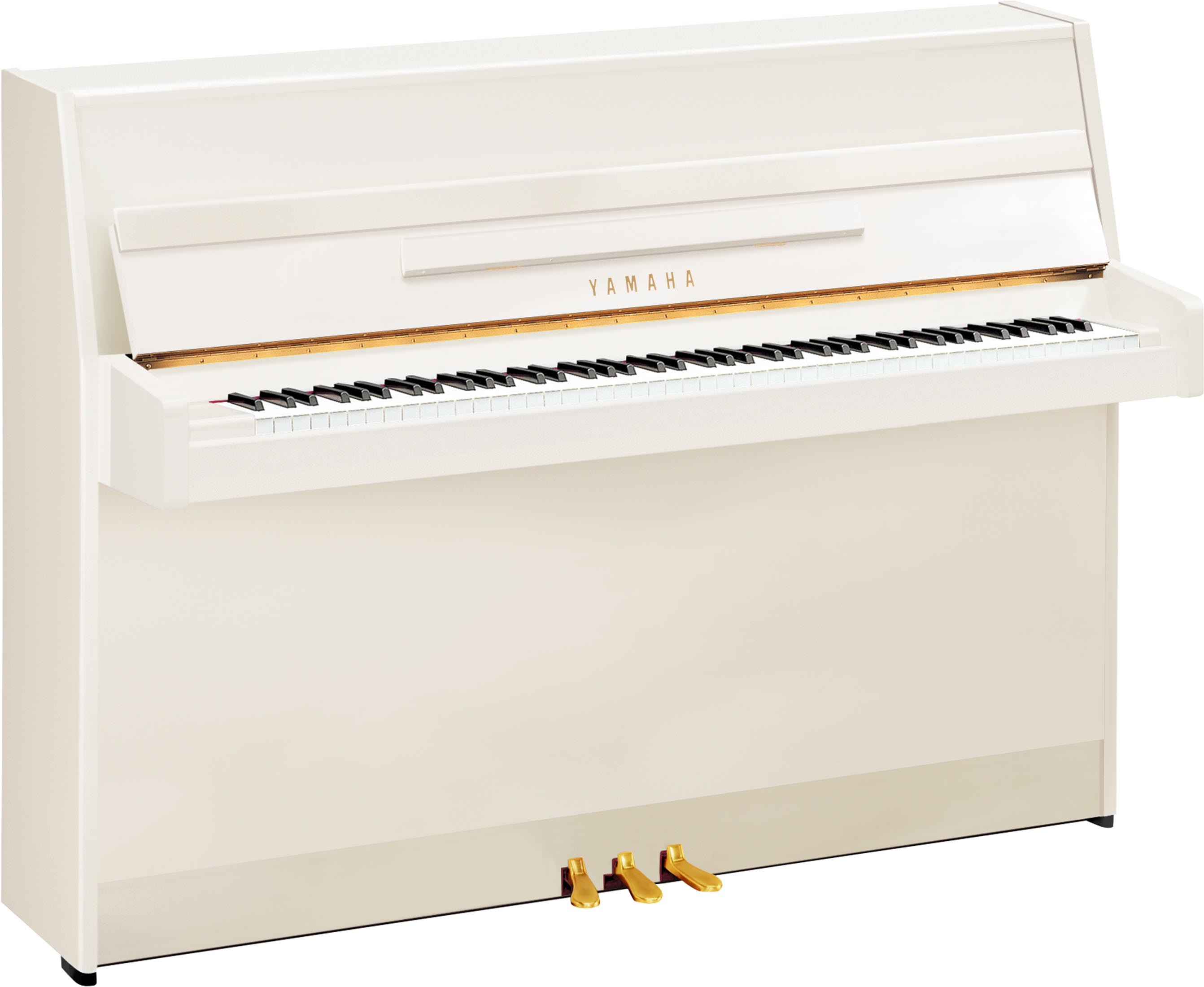 YAMAHA JU109PWH//LZ.WITHBENCH - Пианино JU109 - 109см., цвет PWH - белый, полированное, с банкеткой