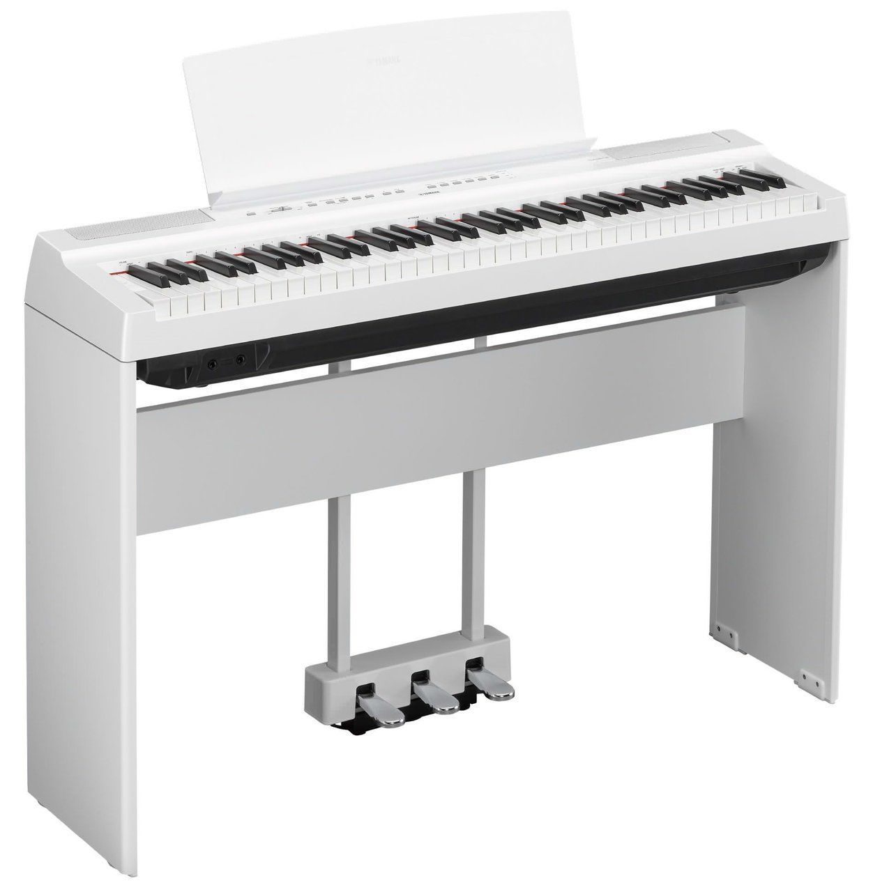 Yamaha P-125aWH Цифровое пианино, со стойкой и педалью, белое (3 коробки)
