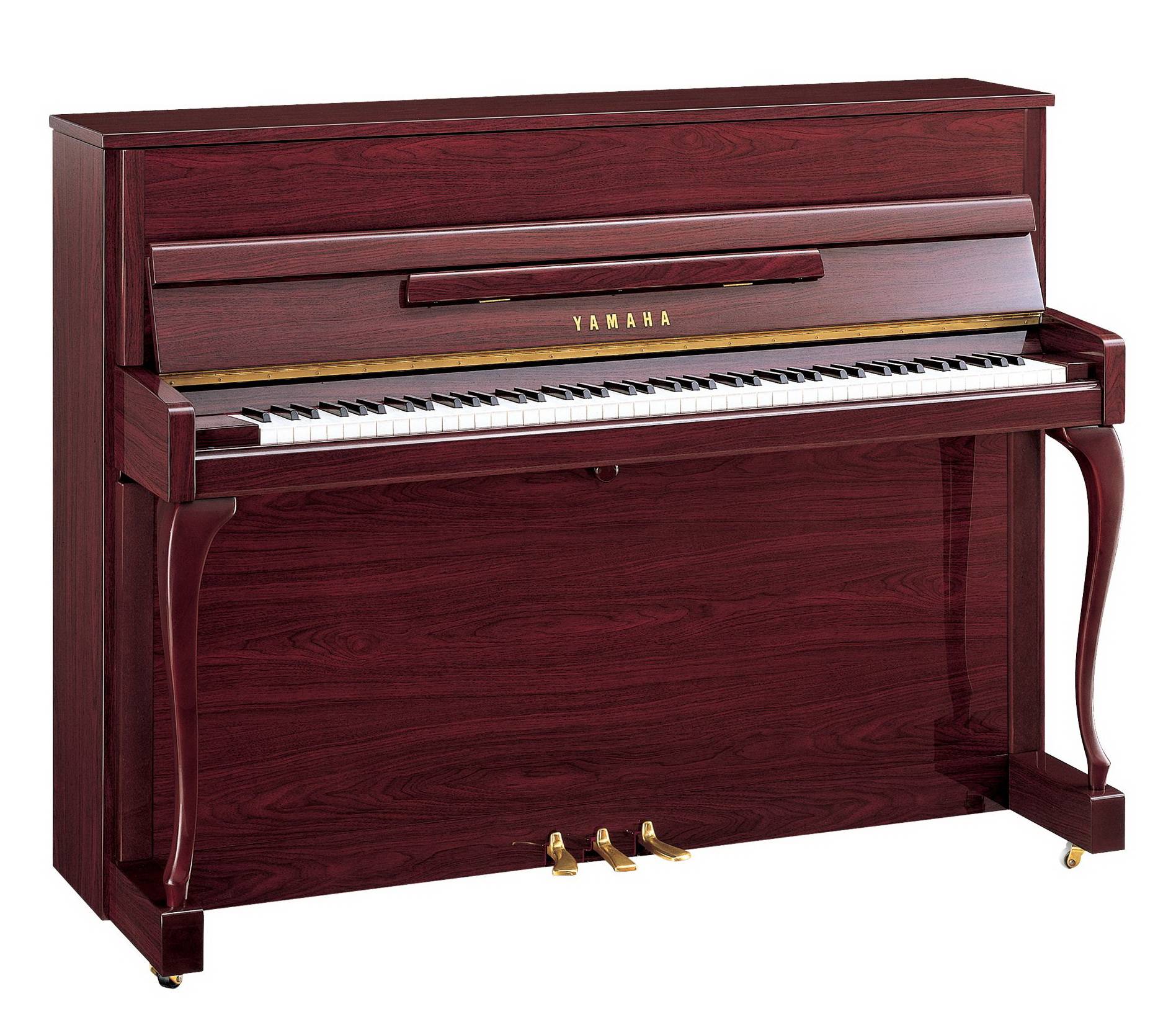 YAMAHA JX113 CPPM - акустическое пианино 113см., цвет PM - красное дерево, полированное, с банкеткой